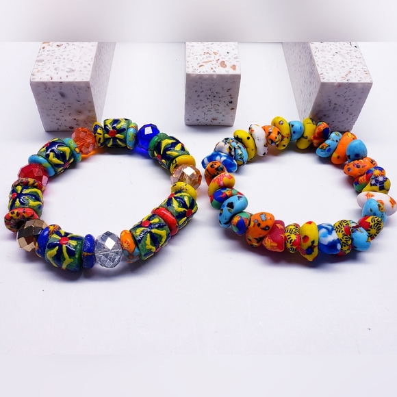 Handmade Beaded African Bracelet, Unisex #7 (2 pieces) - Picture 4 of 5